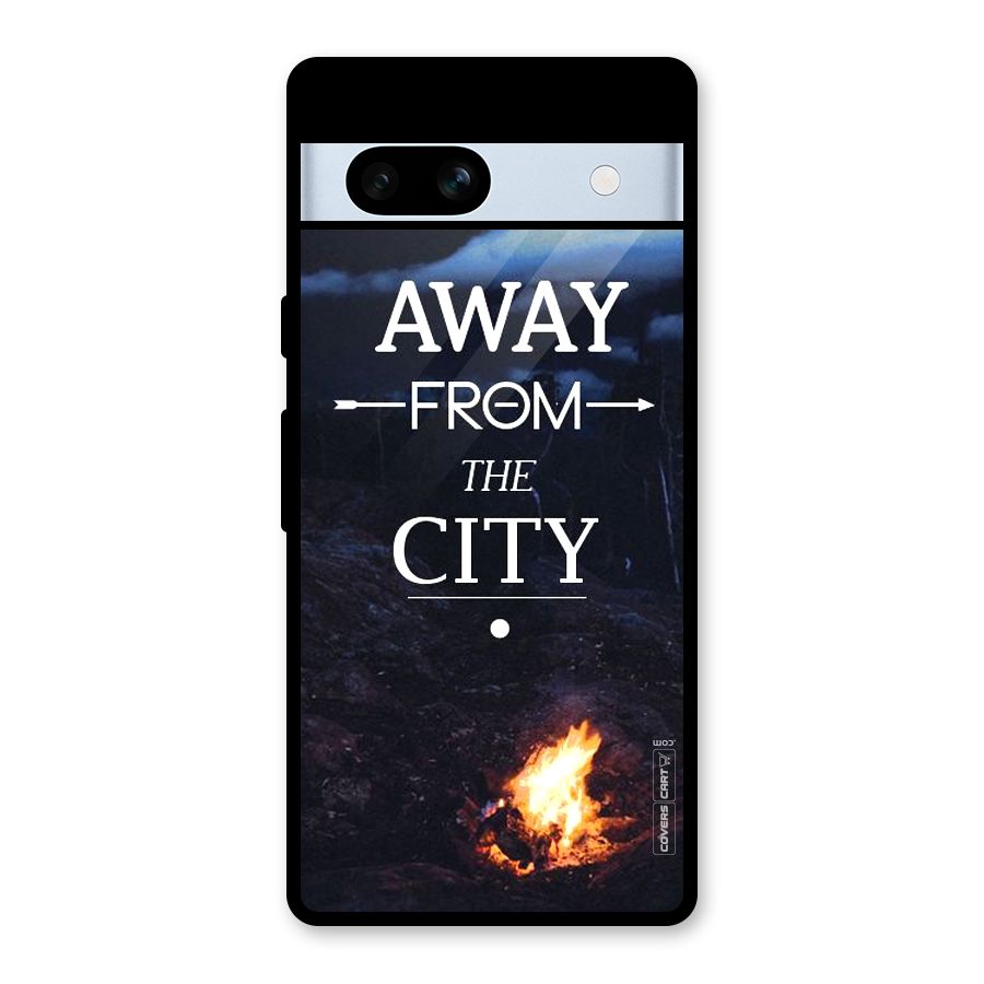 Away From City Glass Back Case for Google Pixel 7a