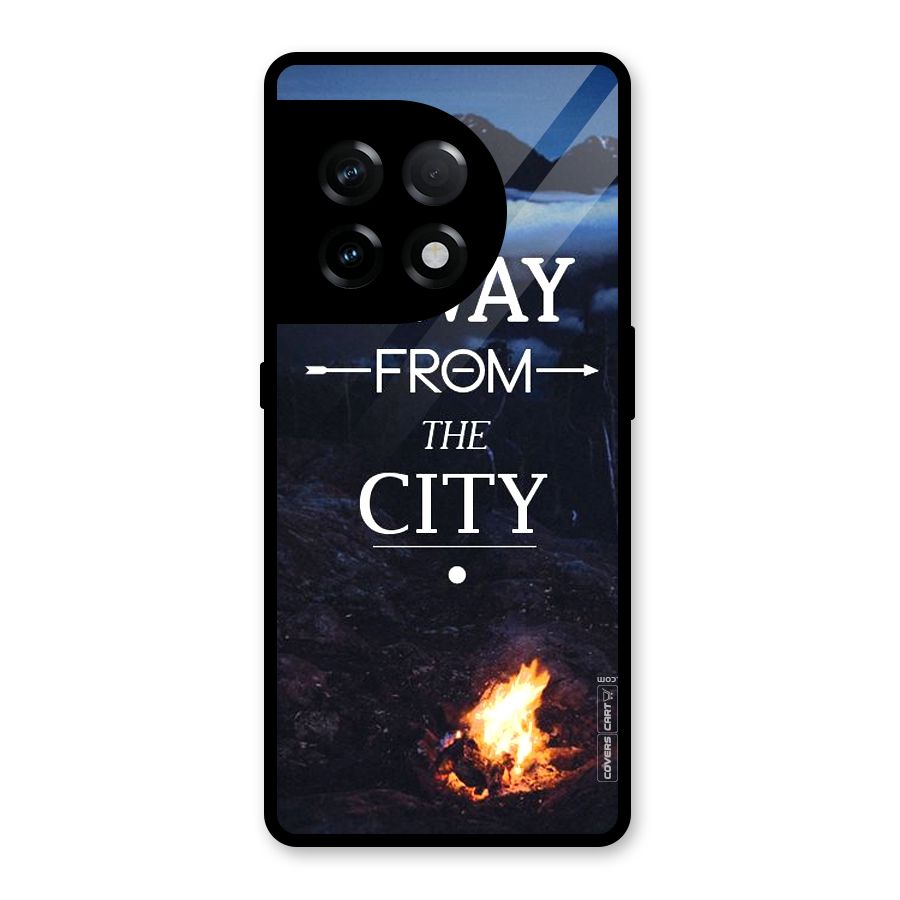 Away From City Glass Back Case for OnePlus 11R