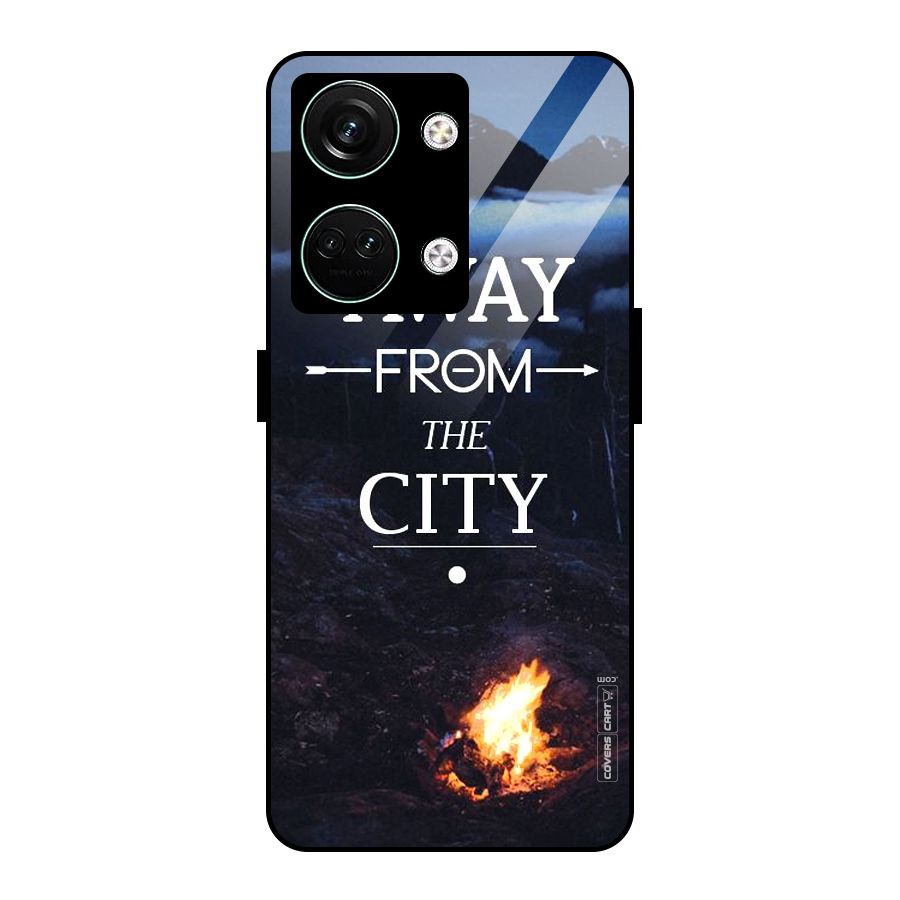 Away From City Glass Back Case for Oneplus Nord 3