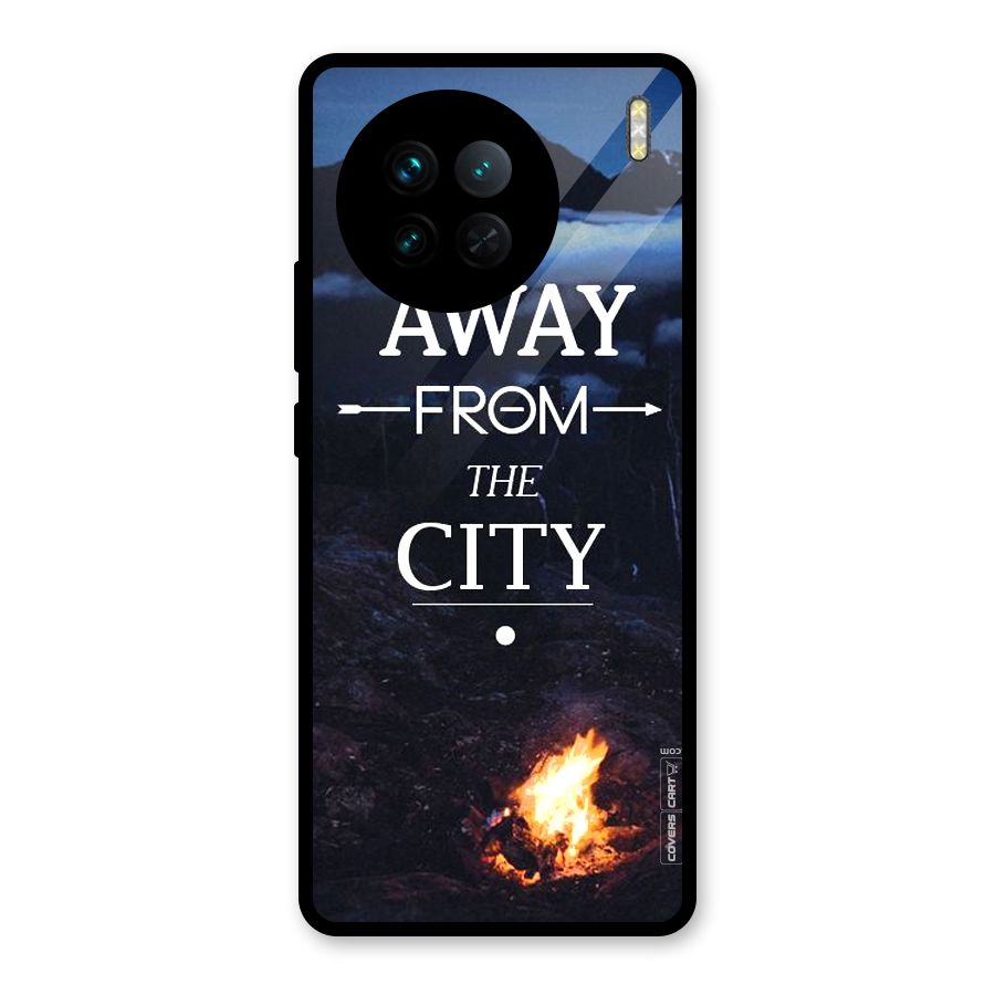 Away From City Glass Back Case for Vivo X90