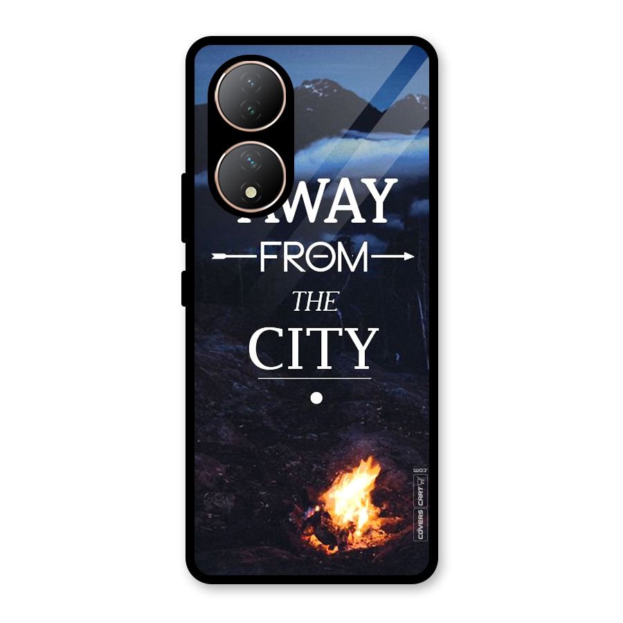 Away From City Glass Back Case for Vivo Y100A