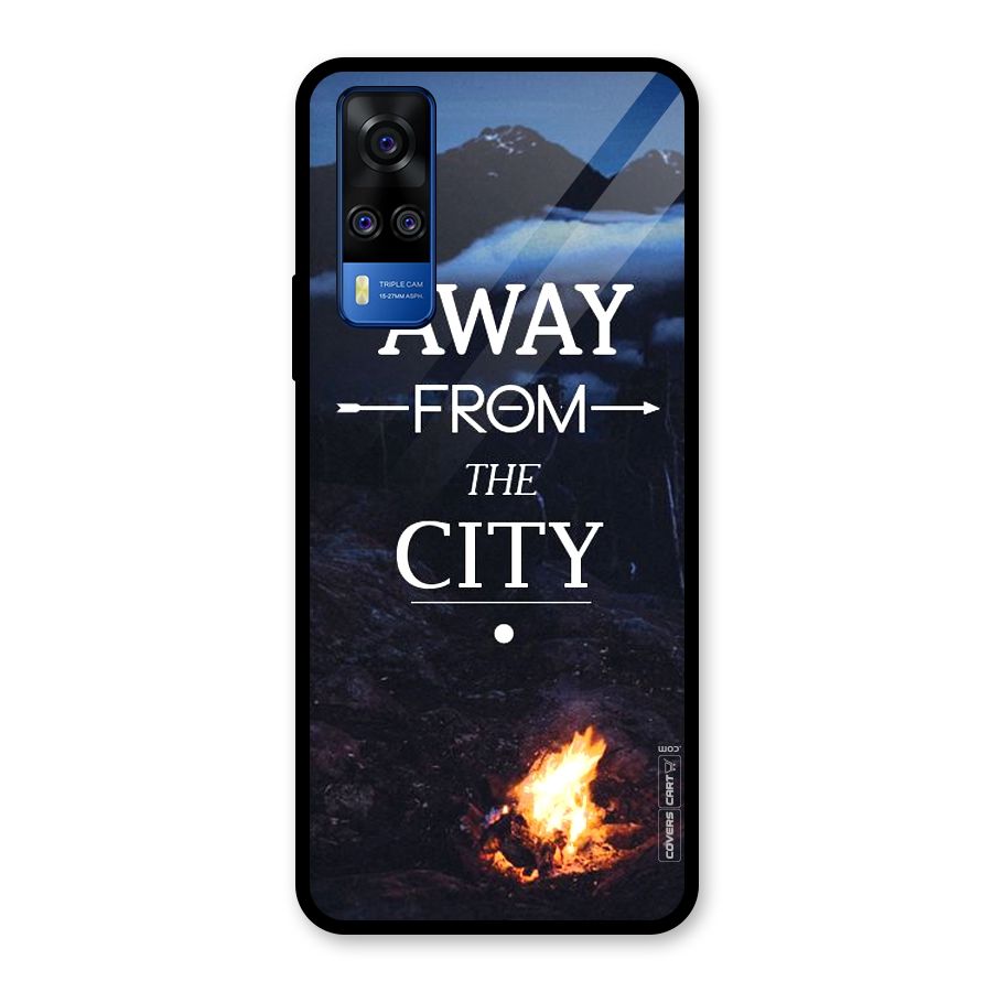 Away From City Glass Back Case for Vivo Y31