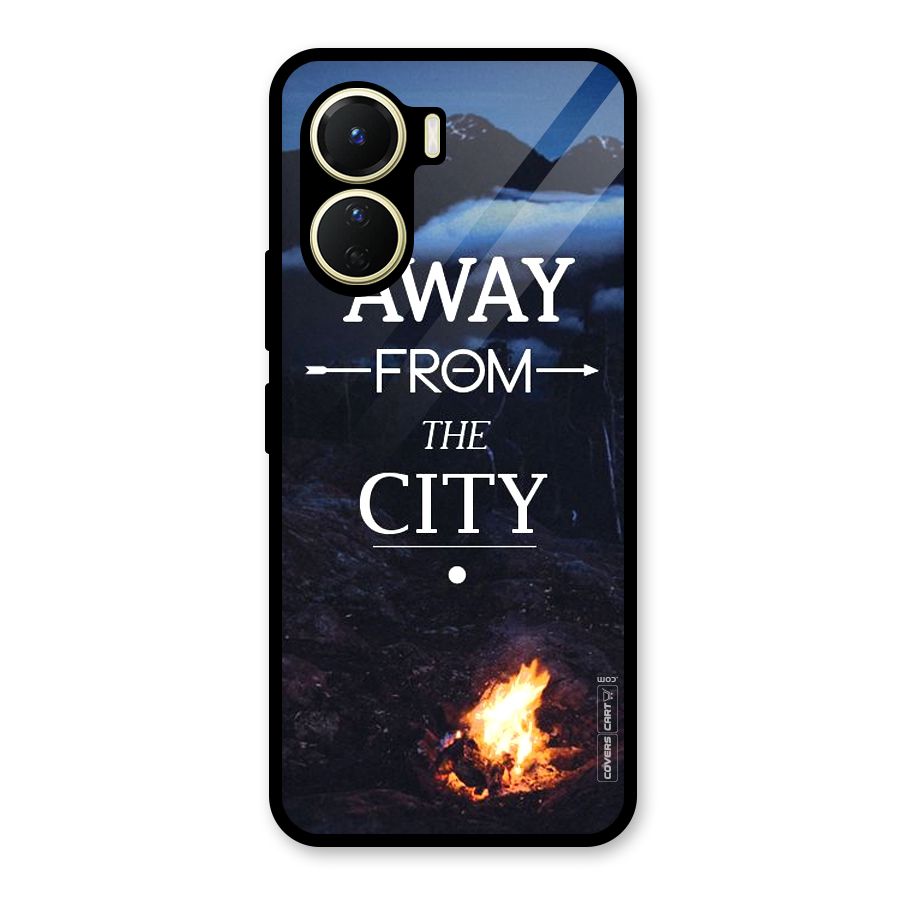 Away From City Glass Back Case for Vivo Y56