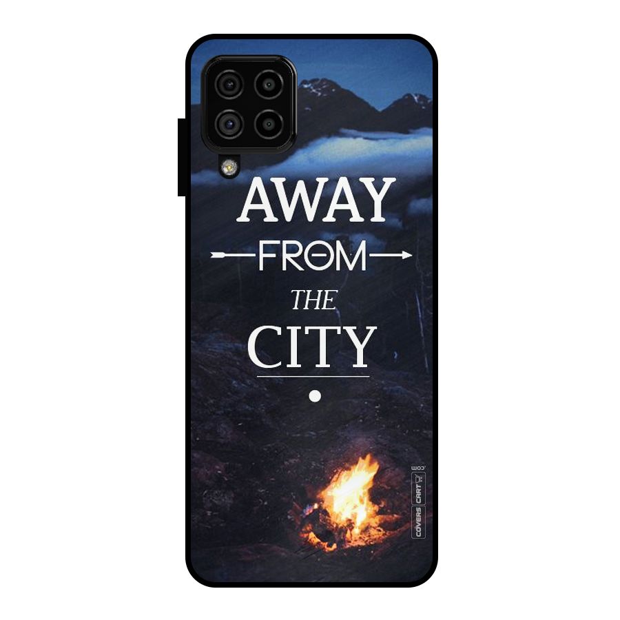 Away From City Metal Back Case for Galaxy A22 4G