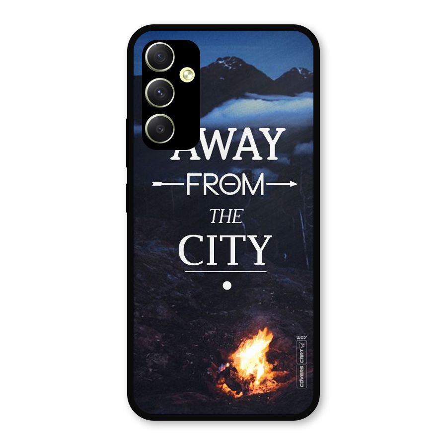 Away From City Metal Back Case for Galaxy A34