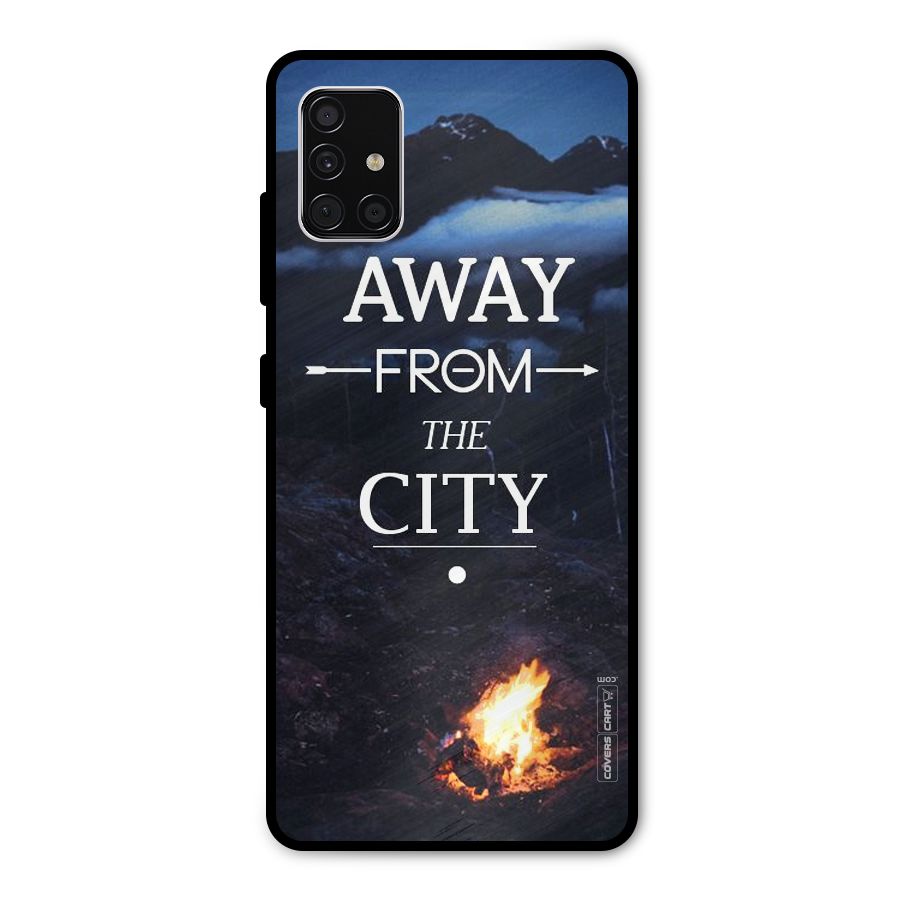 Away From City Metal Back Case for Galaxy A51