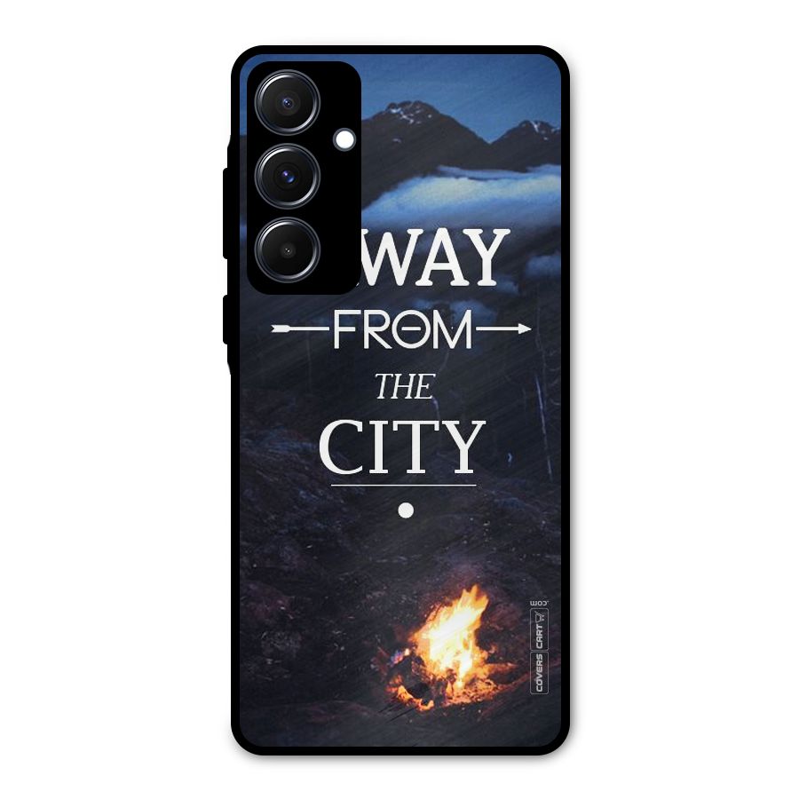 Away From City Metal Back Case for Galaxy A55