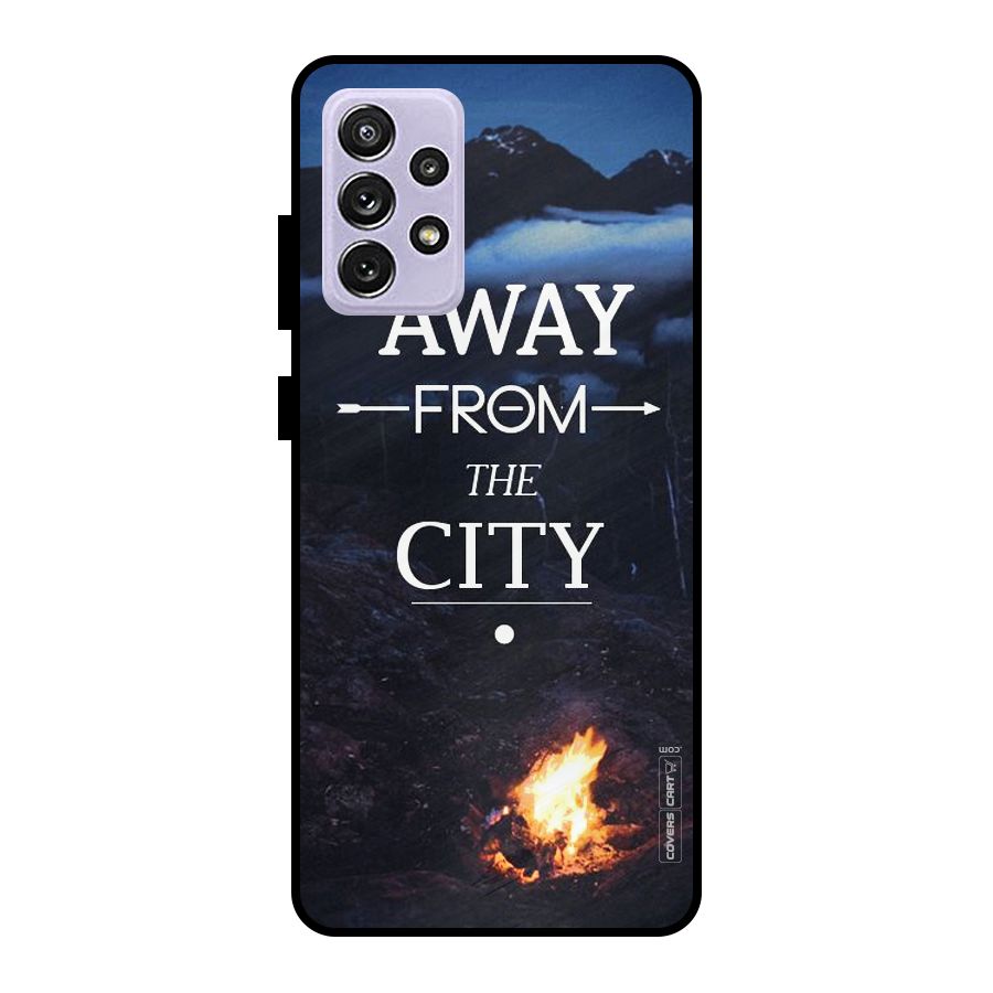 Away From City Metal Back Case for Galaxy A72