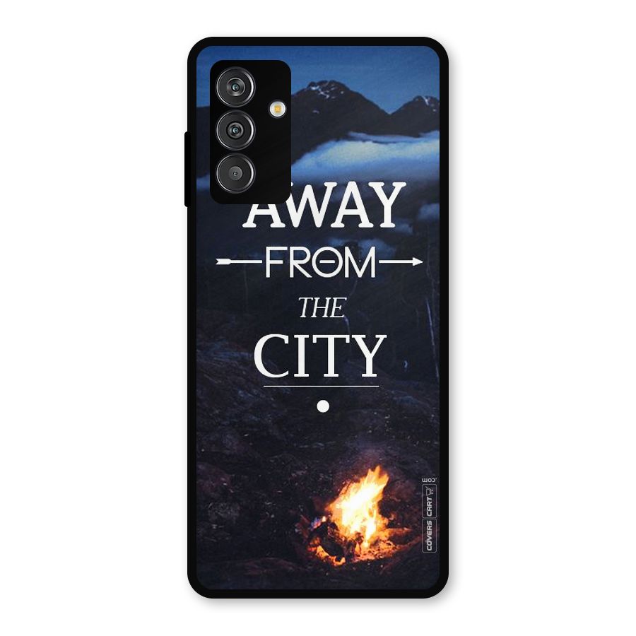 Away From City Metal Back Case for Galaxy M14 5G