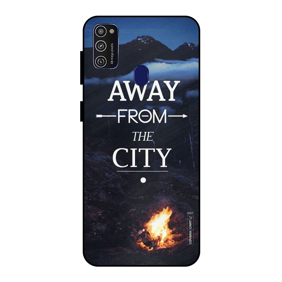 Away From City Metal Back Case for Galaxy M21