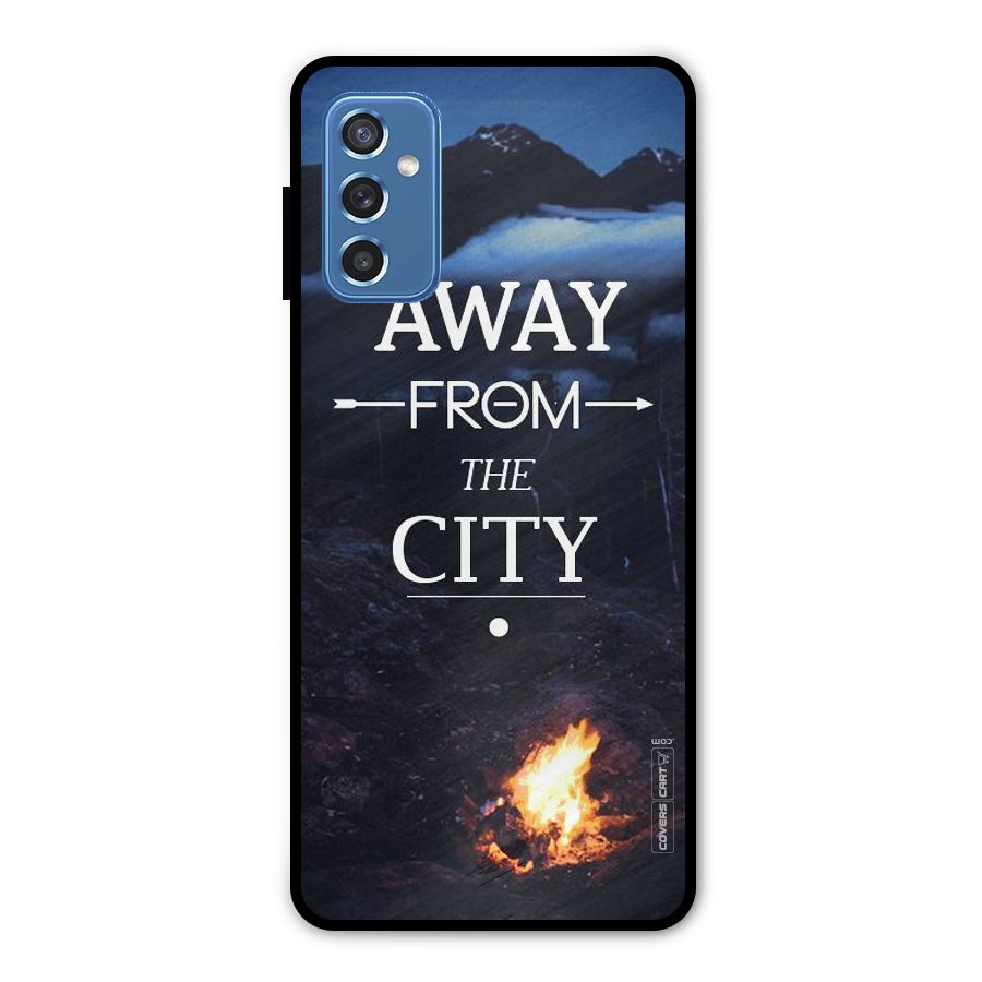 Away From City Metal Back Case for Galaxy M52 5G