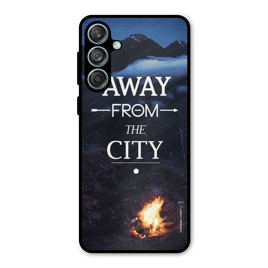 Away From City Metal Back Case for Galaxy M55 5G
