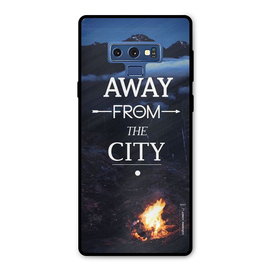 Away From City Metal Back Case for Galaxy Note 9