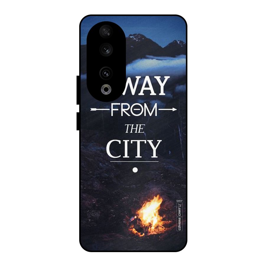 Away From City Metal Back Case for Honor 90