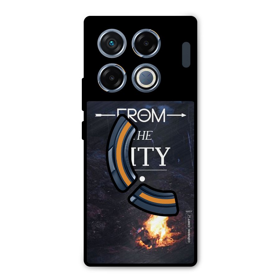Away From City Metal Back Case for Infinix GT 20 Pro