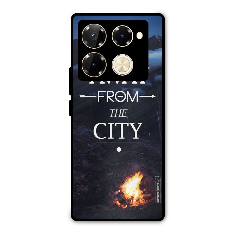 Away From City Metal Back Case for Infinix Note 40 Pro Plus