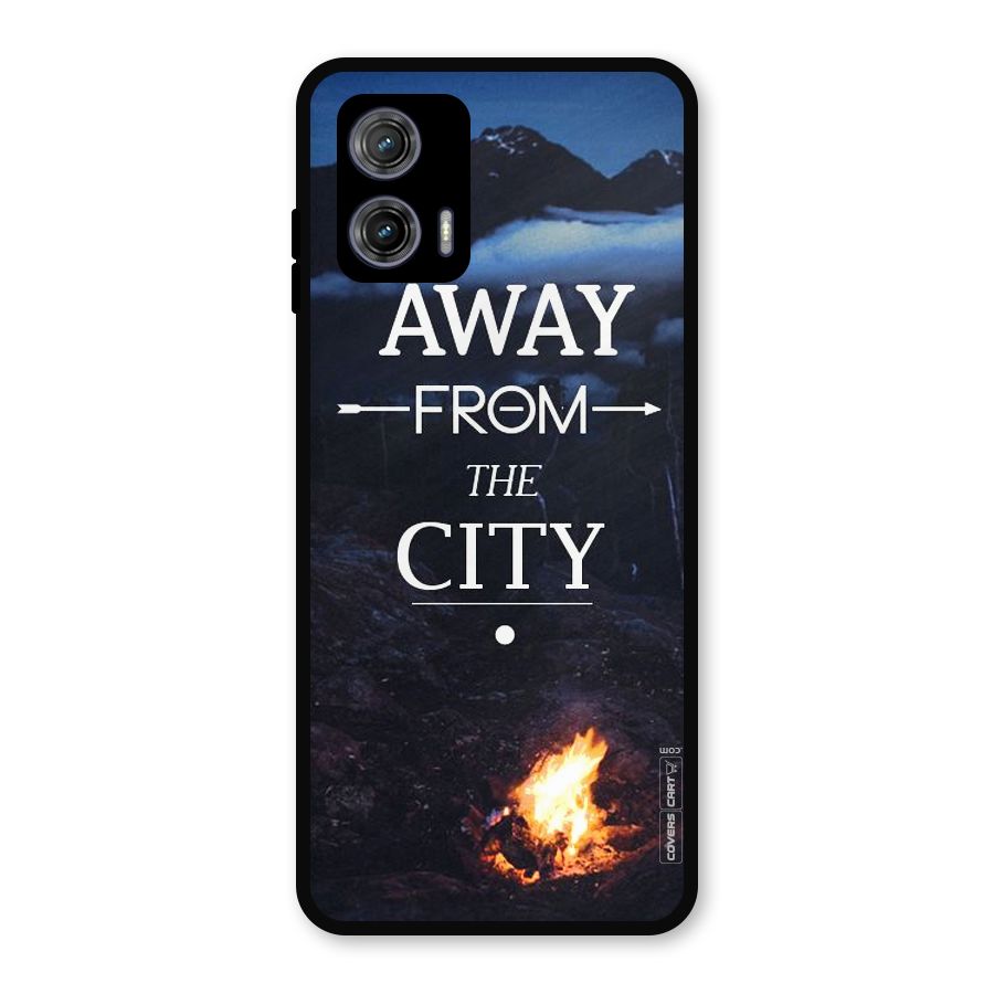 Away From City Metal Back Case for Moto G73