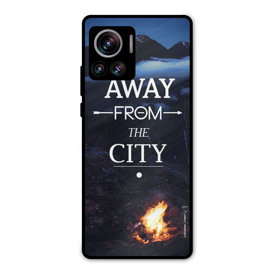 Away From City Metal Back Case for Motorola Edge 30 Ultra