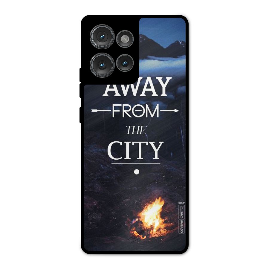 Away From City Metal Back Case for Motorola Edge 50