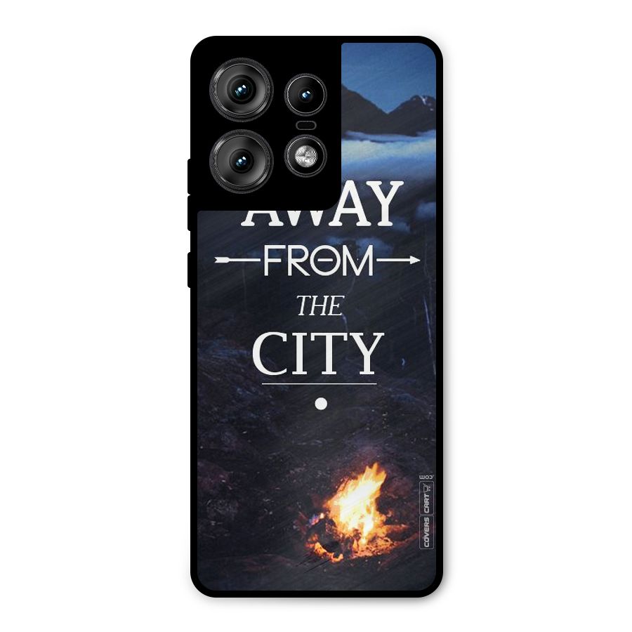 Away From City Metal Back Case for Motorola Edge 50 Pro