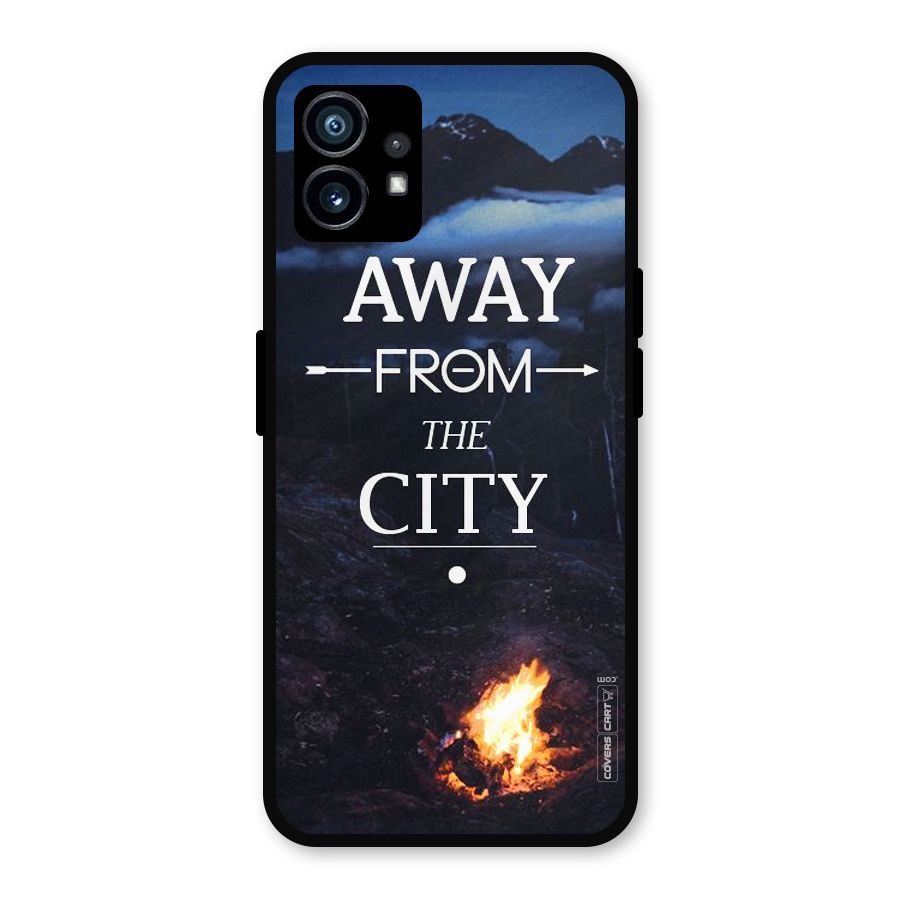Away From City Metal Back Case for Nothing Phone 1