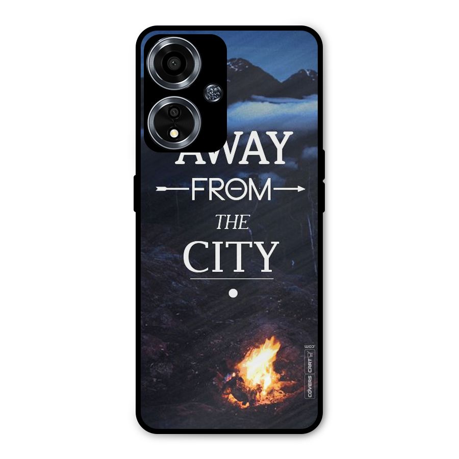 Away From City Metal Back Case for Oppo A59