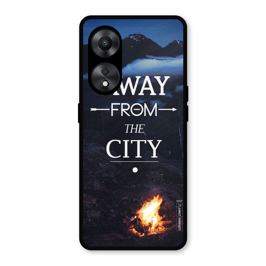 Away From City Metal Back Case for Oppo A78