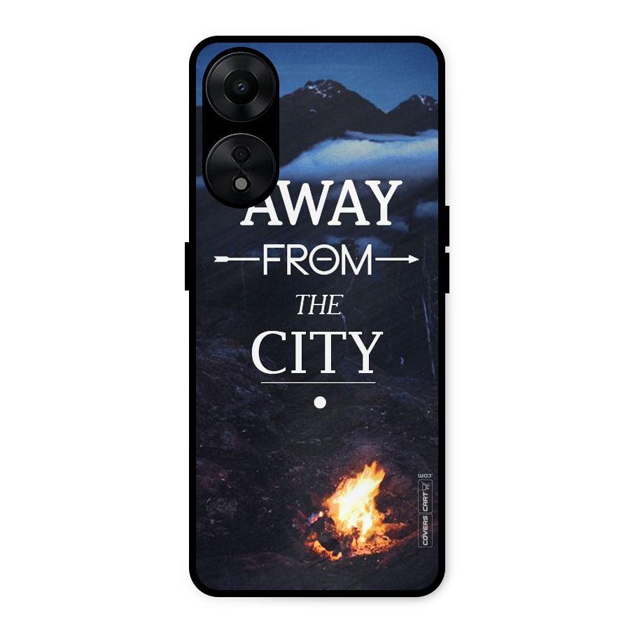 Away From City Metal Back Case for Oppo A78 5G