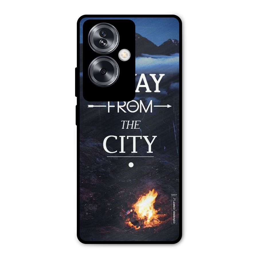 Away From City Metal Back Case for Oppo A79 5G