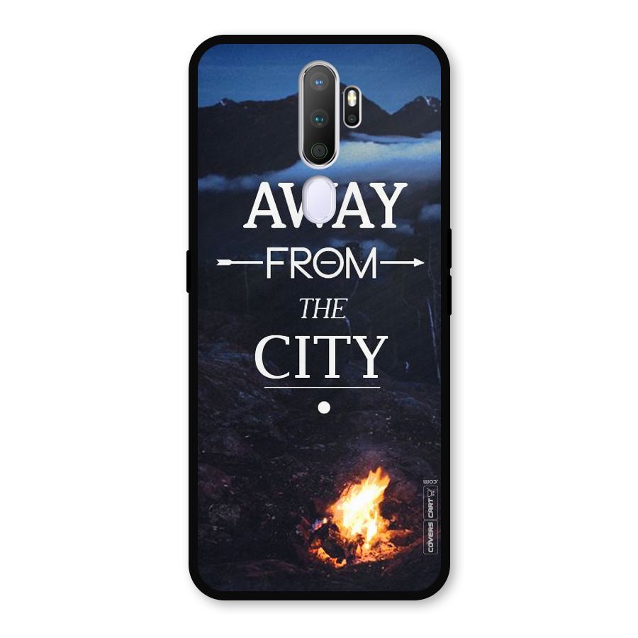 Away From City Metal Back Case for Oppo A9 (2020)