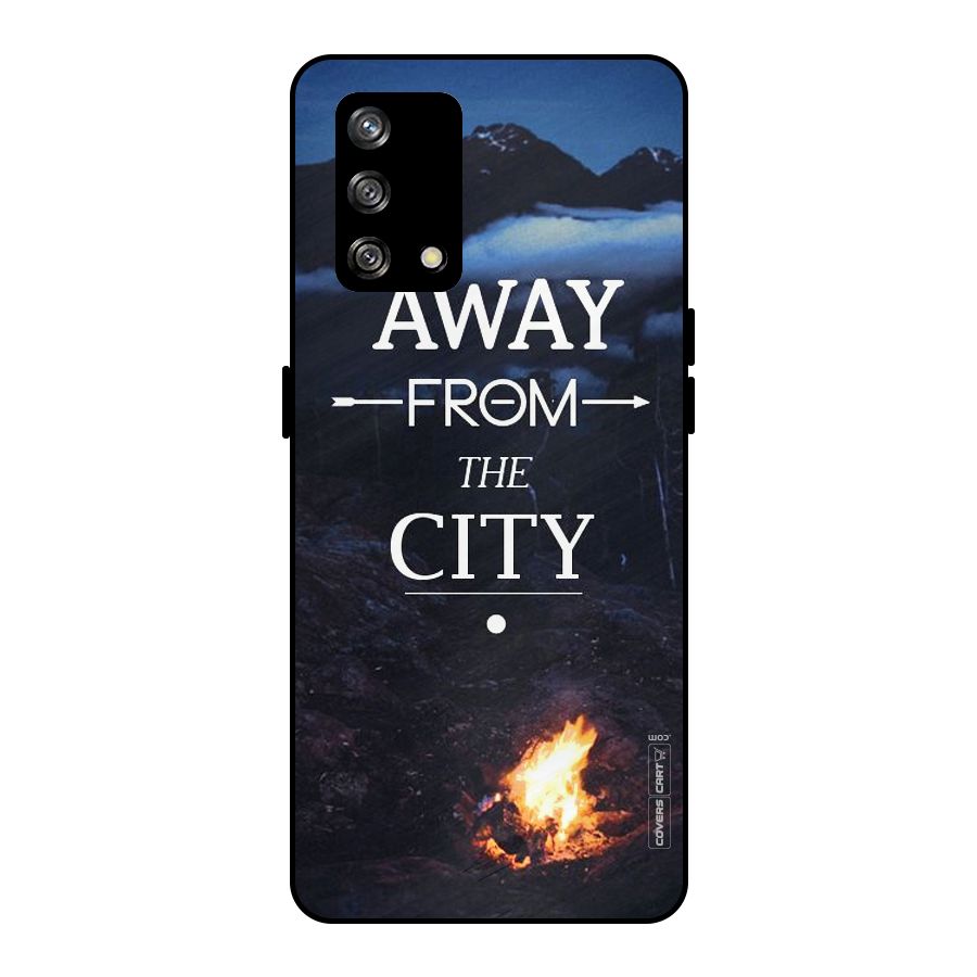 Away From City Metal Back Case for Oppo F19