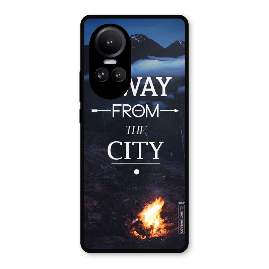 Away From City Metal Back Case for Oppo Reno10 Pro