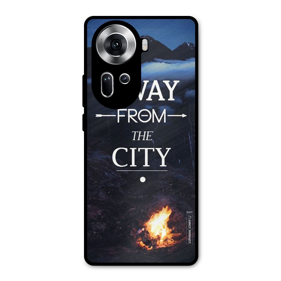 Away From City Metal Back Case for Oppo Reno11 5G