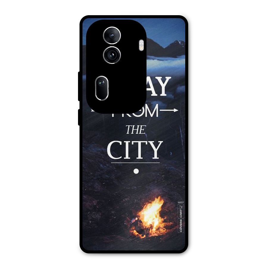 Away From City Metal Back Case for Oppo Reno11 Pro 5G