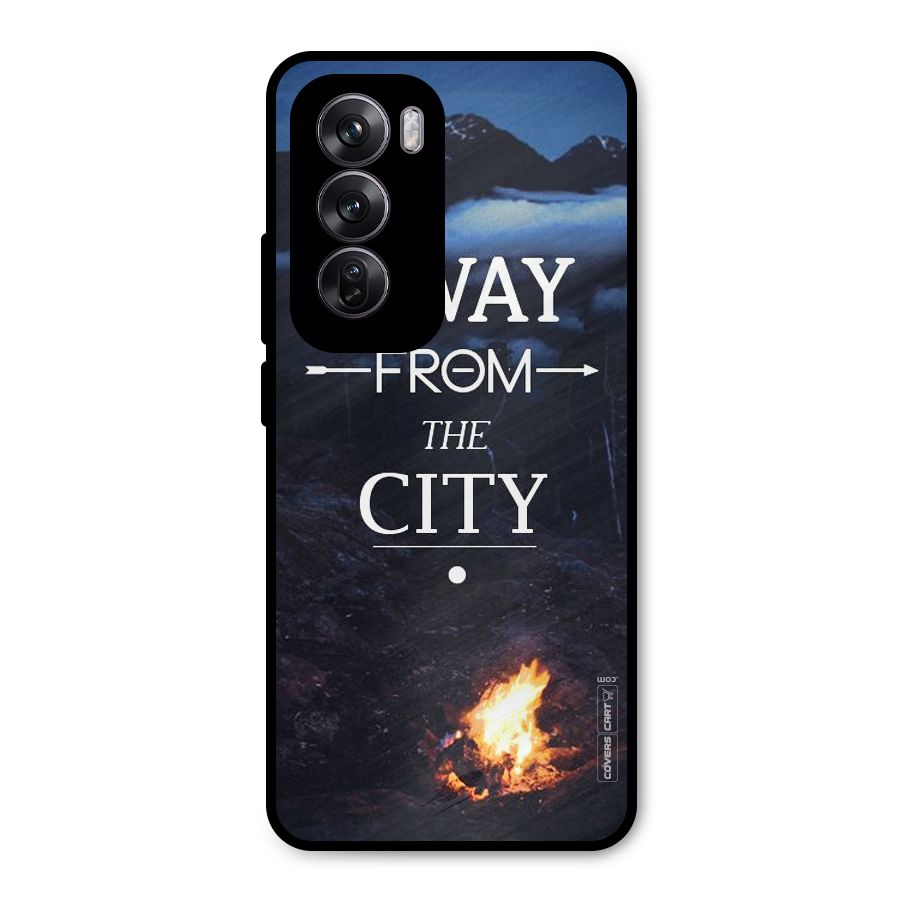 Away From City Metal Back Case for Oppo Reno12 Pro