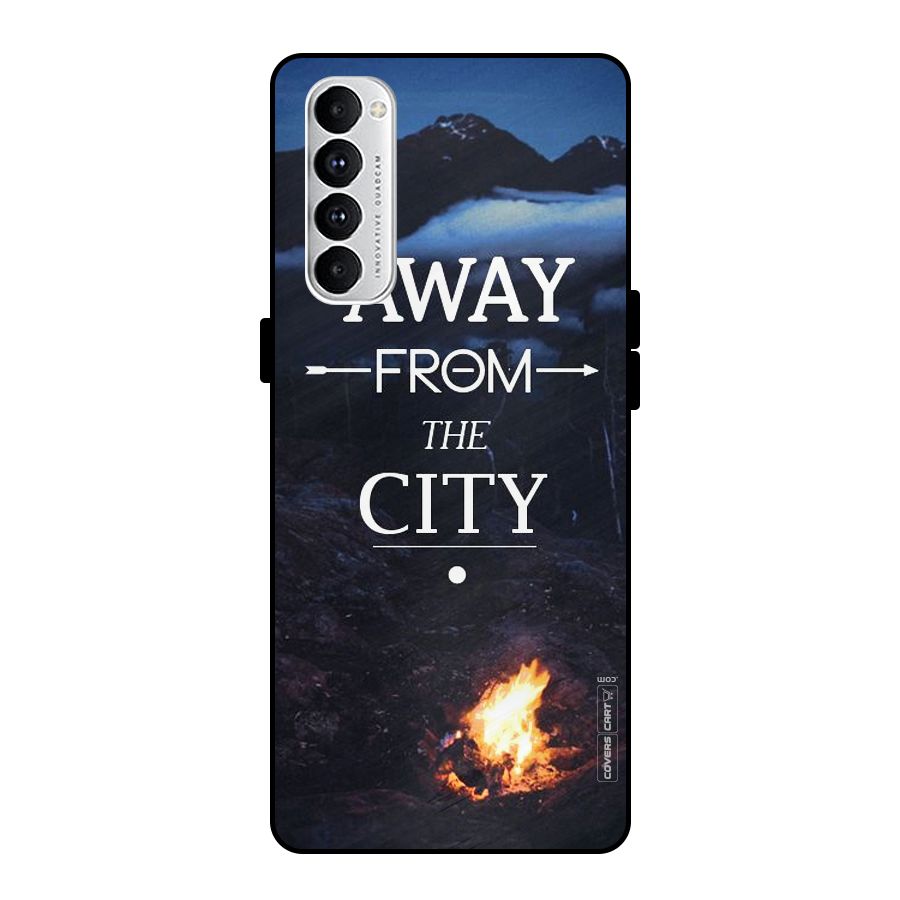 Away From City Metal Back Case for Oppo Reno4 Pro