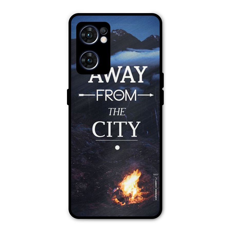 Away From City Metal Back Case for Oppo Reno7 5G