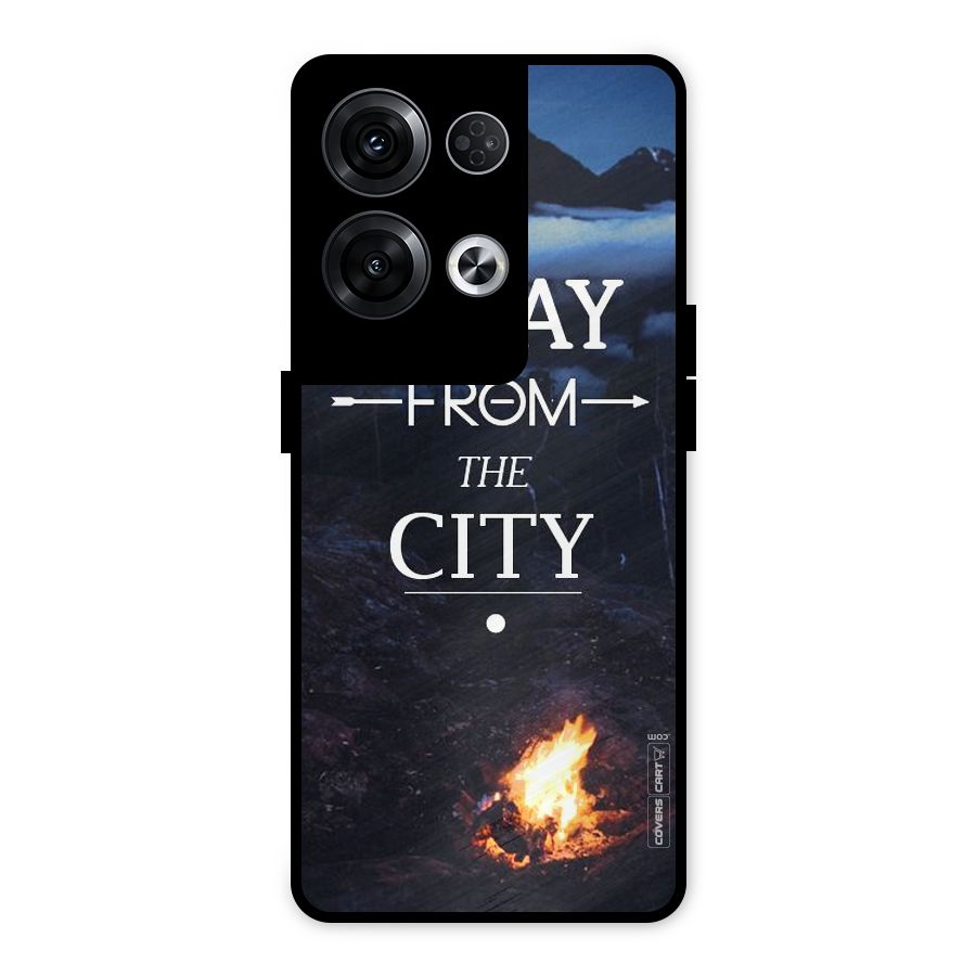 Away From City Metal Back Case for Oppo Reno8 Pro 5G