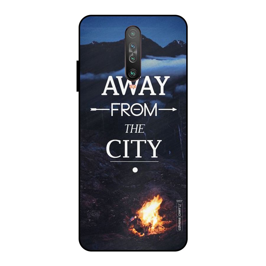Away From City Metal Back Case for Poco X2