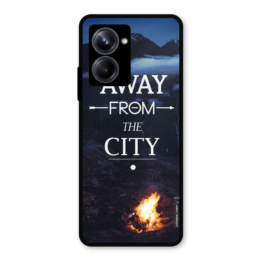 Away From City Metal Back Case for Realme 10 Pro