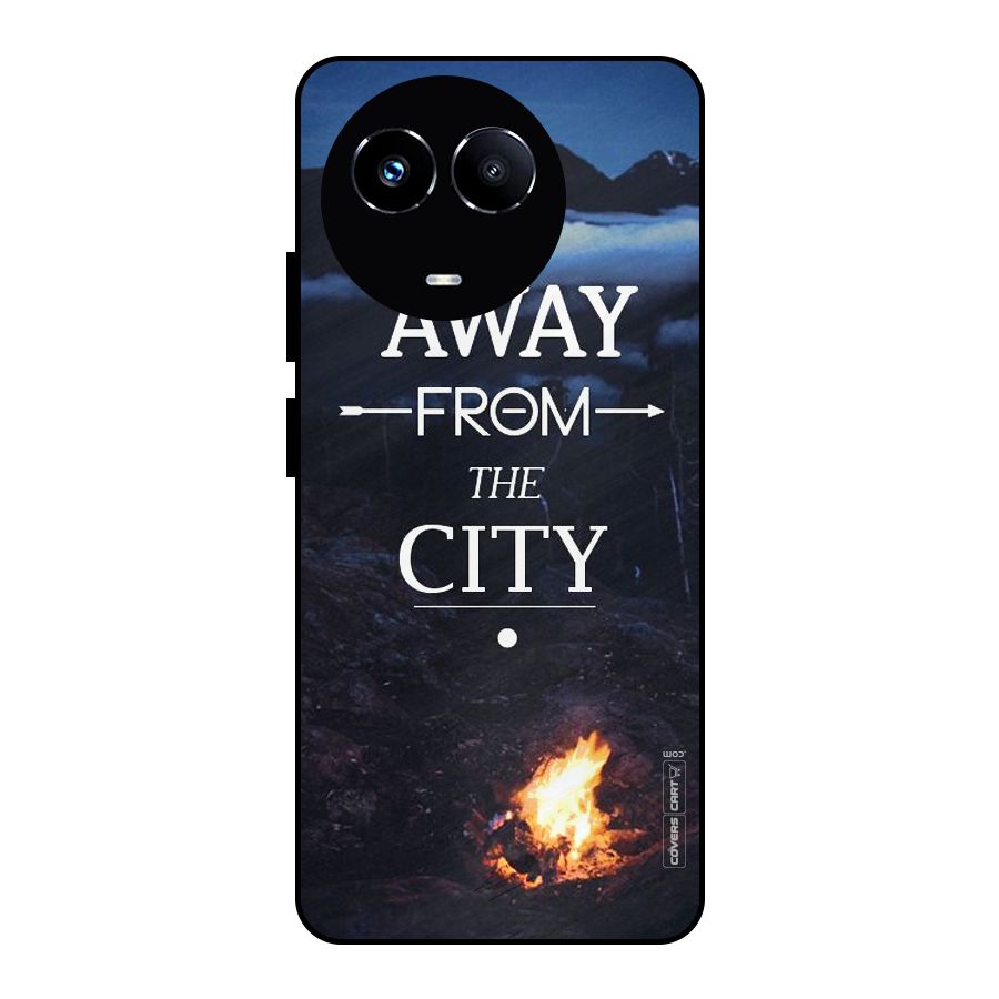 Away From City Metal Back Case for Realme 11X