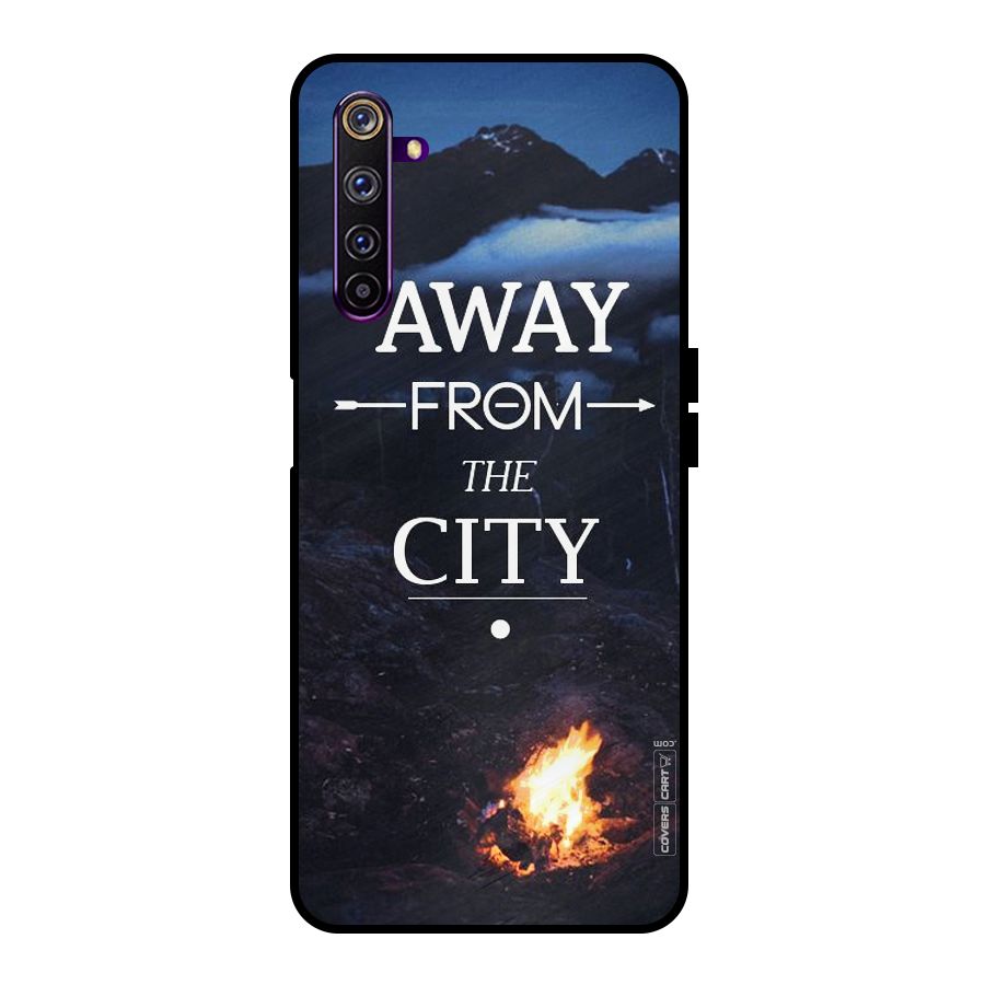 Away From City Metal Back Case for Realme 6 Pro