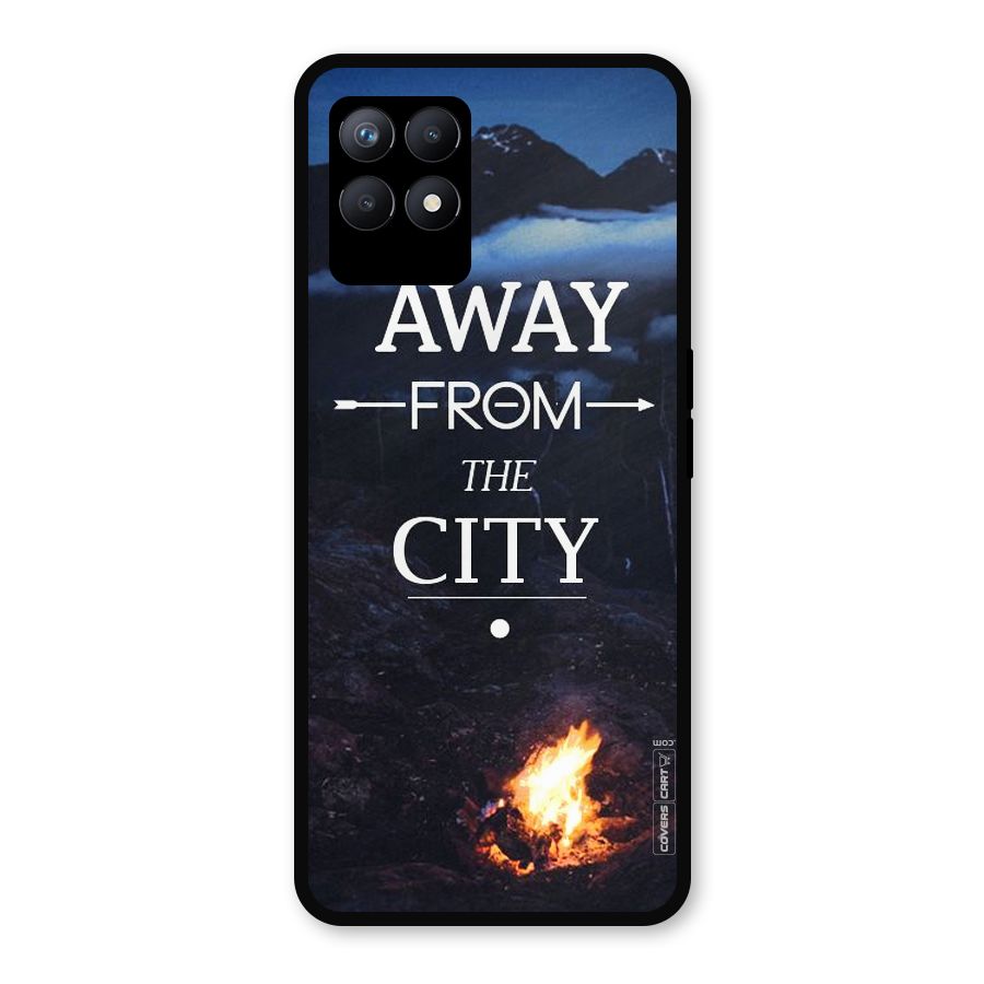 Away From City Metal Back Case for Realme 8i