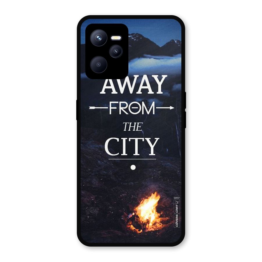 Away From City Metal Back Case for Realme C35