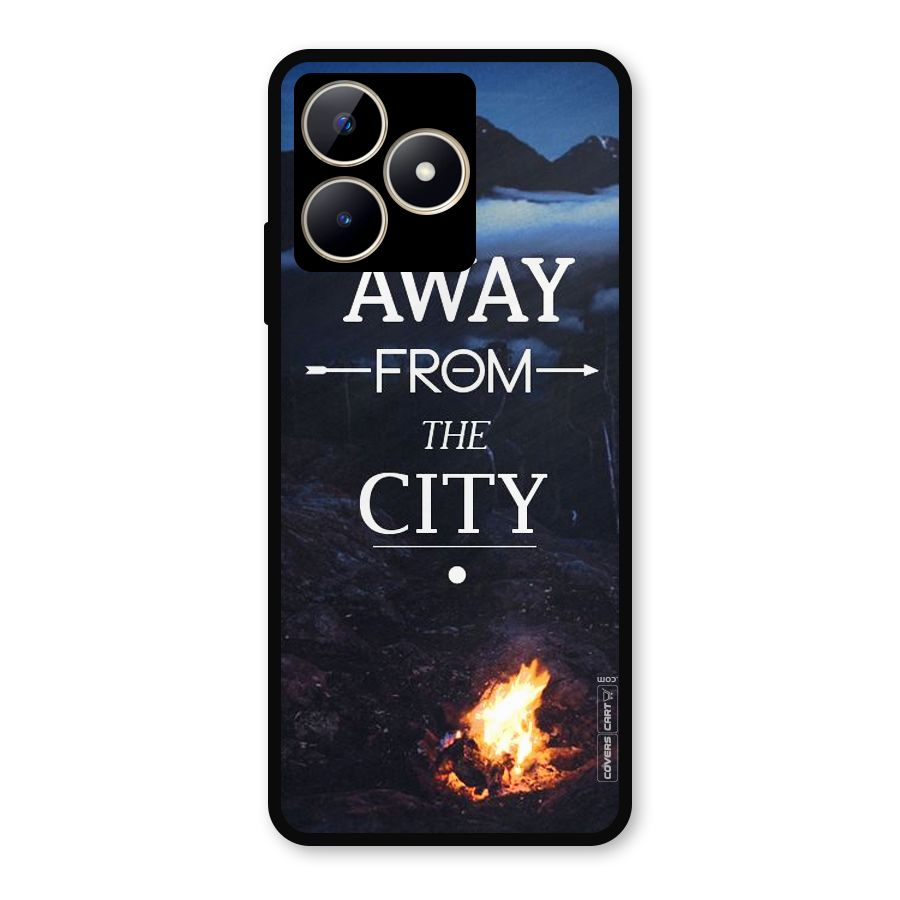 Away From City Metal Back Case for Realme C53