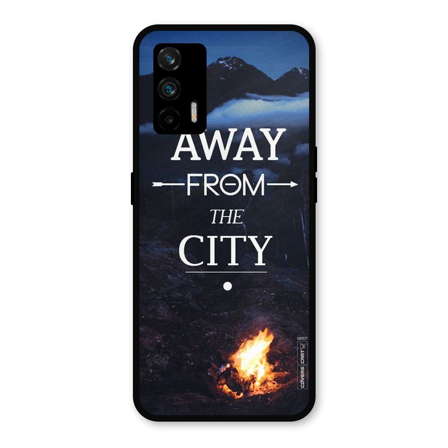 Away From City Metal Back Case for Realme GT 5G