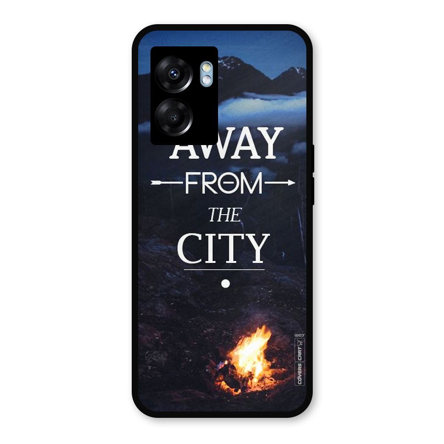 Away From City Metal Back Case for Realme Narzo 50 5G