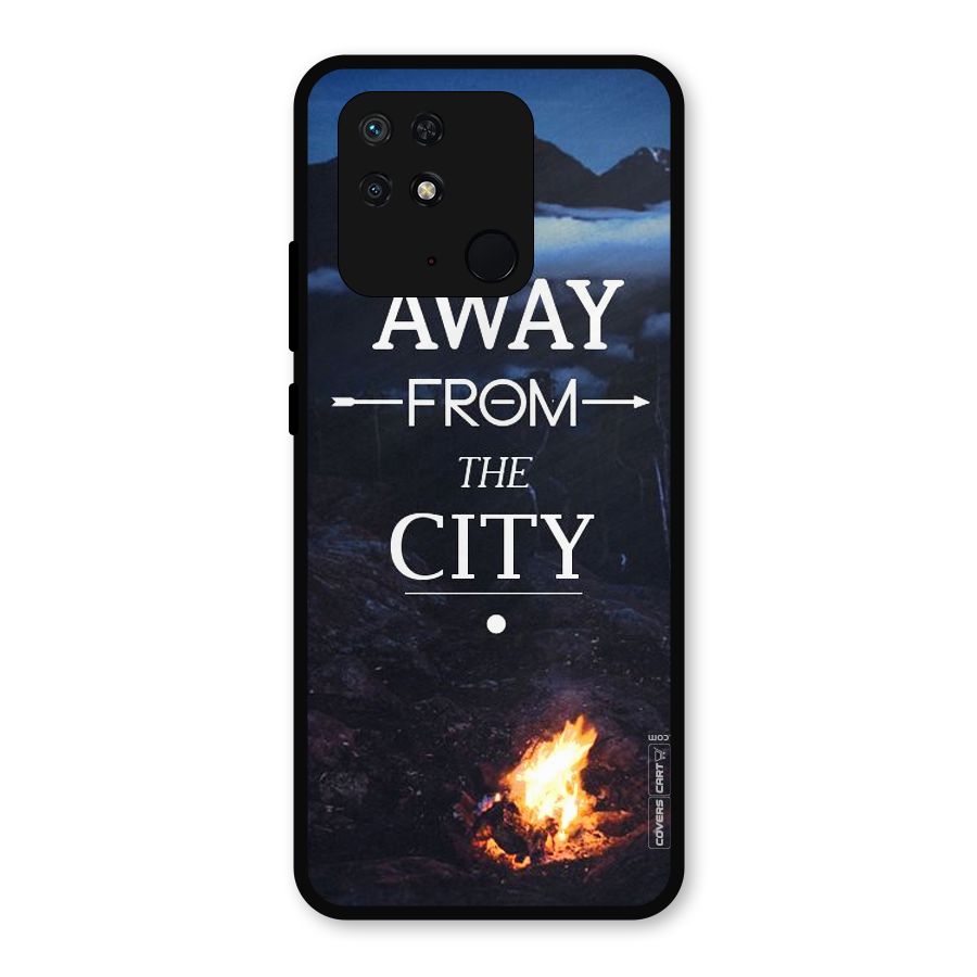Away From City Metal Back Case for Redmi 10 Power