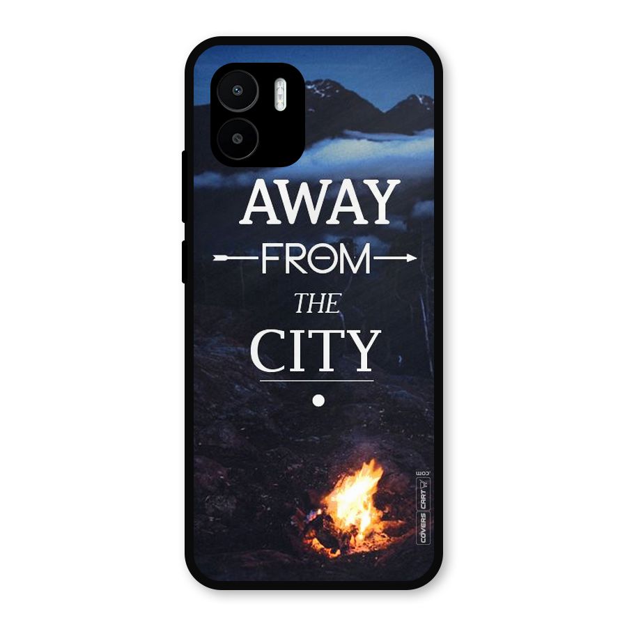 Away From City Metal Back Case for Redmi A2