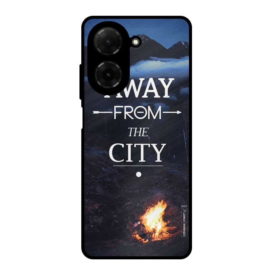 Away From City Metal Back Case for Redmi A5 4G